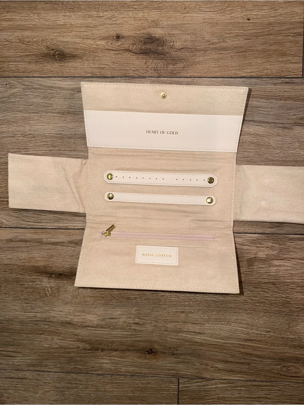 Katie Loxton Cream Leather Jewelry Holder